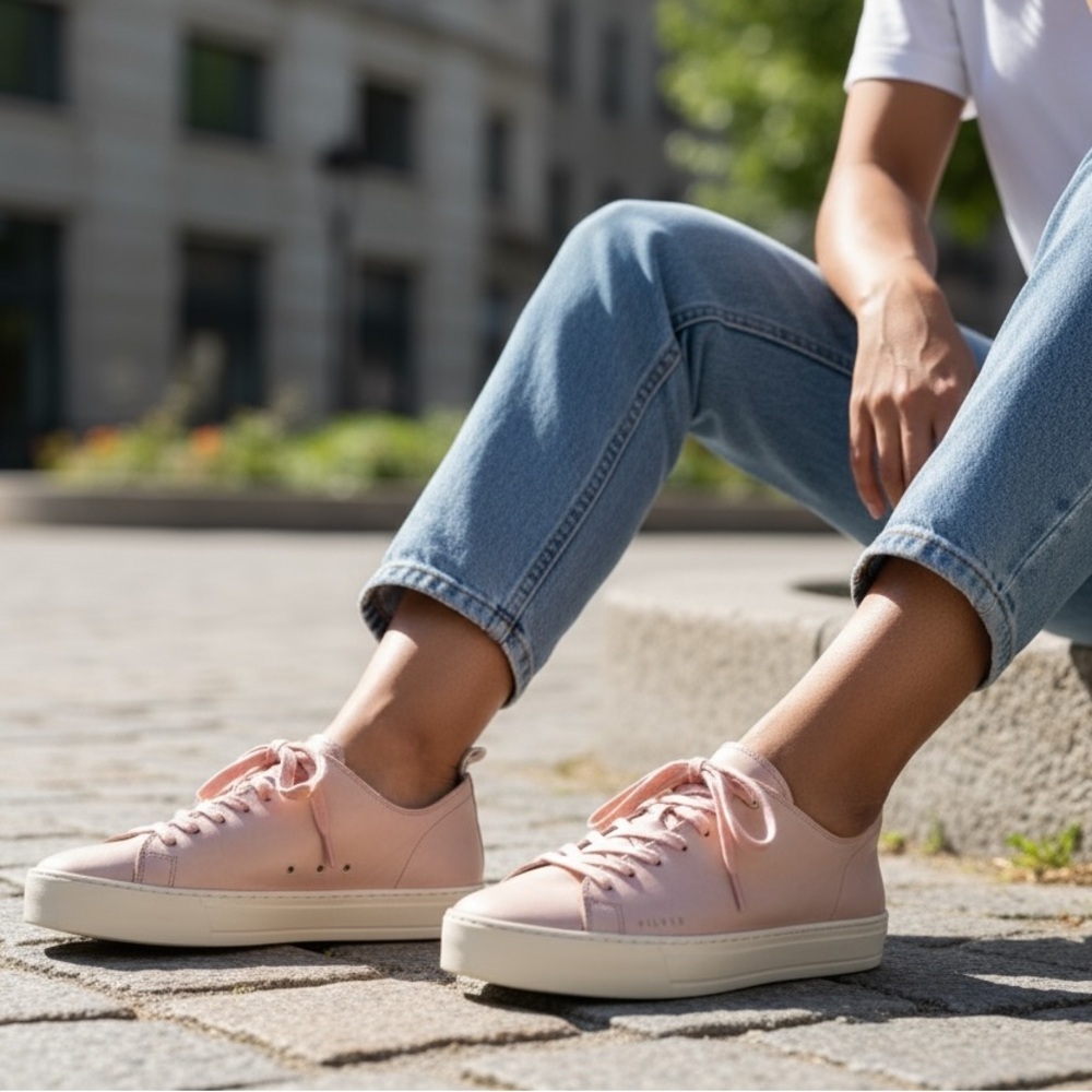 FIEVER Leather Sneakers Powder Pink
